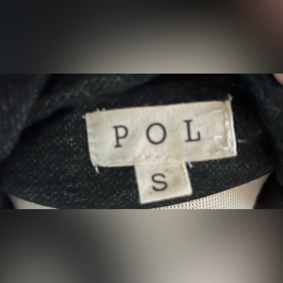 POL Black and Cream marble Tie-dye Button Down Jacket - Picture 4 of 4